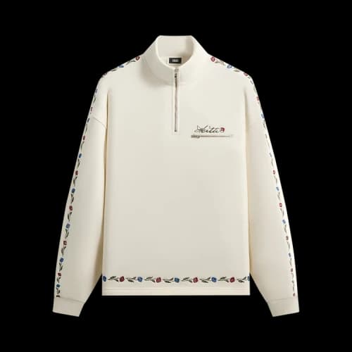 Kith Floral Queensbridge Quarter Zip 'Silk'