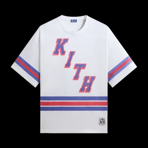 Kith x New York Rangers Retro Centennial Bishop Tee White