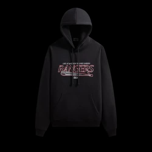 Kith x New York Rangers Madison Square Garden Puck Vintage Nelson Hoodie Black