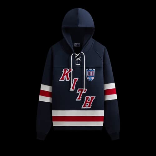 Kith x New York Rangers Retro Delk Hoodie Nocturnal