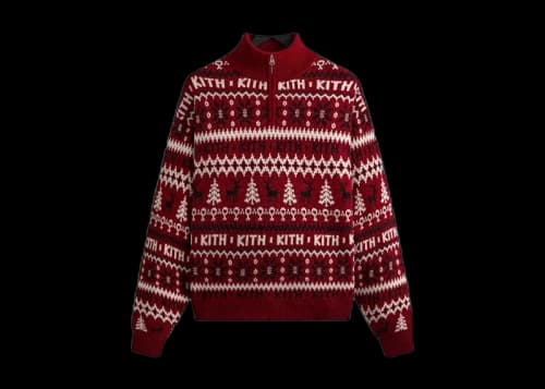 Kith Kithmas Chenille Fair Isle Quarter Zip Allure
