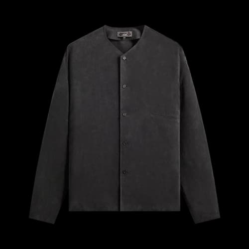 Kith Cupro Linen Long Sleeve Caelan Shirt 'Black'