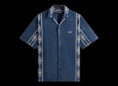 Kith Cupro Linen Thompson Camp Collar Shirt Nocturnal