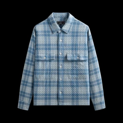 Kith Washed Indigo Plaid Henson Shirt 'Light Indigo'