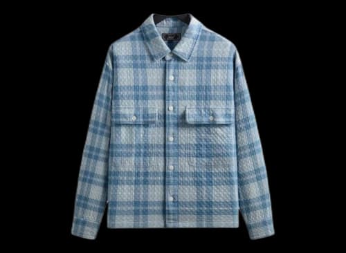 Kith Washed Indigo Plaid Henson Shirt Light Indigo