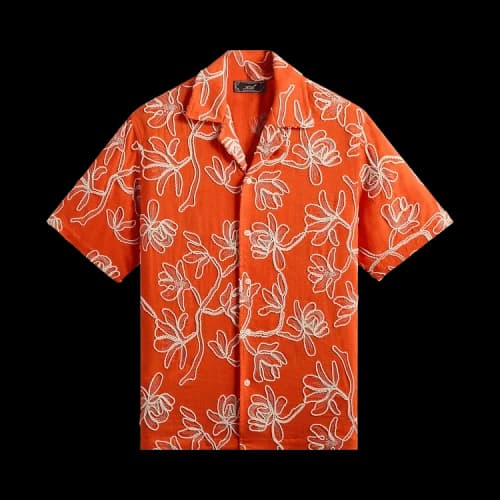 Kith Corded Floral Thompson Camp Collar Shirt 'Inferno'