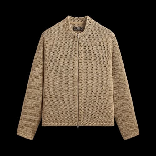 Kith Crochet Luke Zip Front Sweater 'Durum'