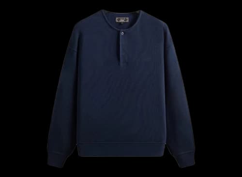 Kith Micro Waffle Long Sleeve Colby Pullover Nocturnal
