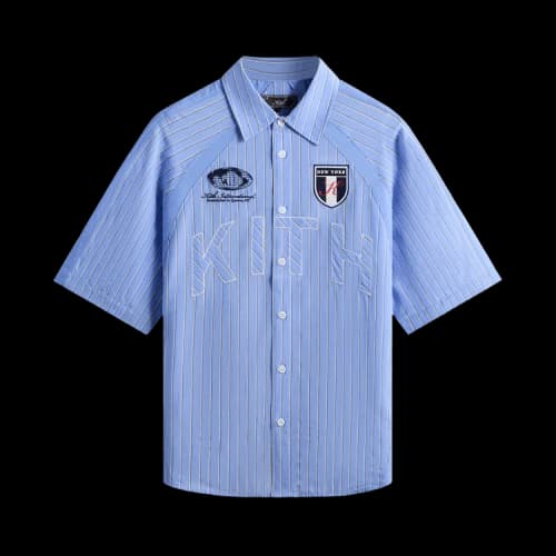 Kith Striped Poplin Shelton Shirt 'Bliss'