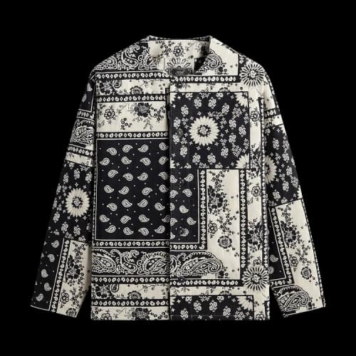 Kith Bandana Jacquard Long Sleeve Willis Shirt 'Nocturnal'