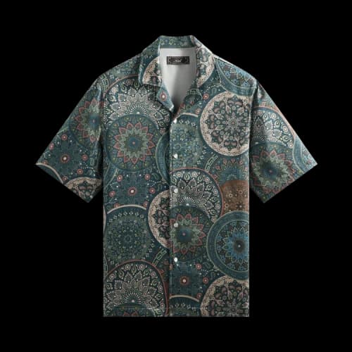 Kith Mosaic Mandala Thompson Camp Collar Shirt 'Stadium'