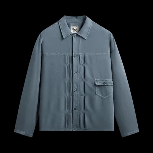 Kith &Kin Garment Dyed Silk Collared Yardley Shirt 'Ovation'