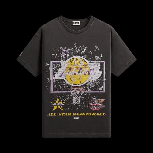 Kith For NBA All-Star Los Angeles Lakers Shattered Backboard Vintage Tee 'Black'