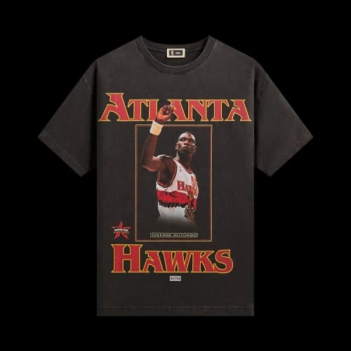 Kith For NBA All-Star Atlanta Hawks Dikembe Mutombo Vintage Tee 'Black'