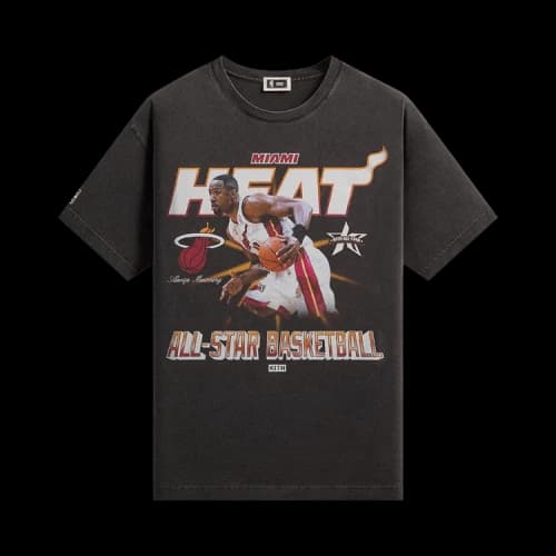 Kith For NBA All-Star Miami Heat Alonzo Mourning Vintage Tee 'Black'