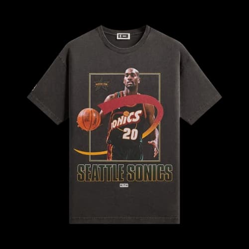 Kith For NBA All-Star Seattle Supersonics Gary Payton Vintage Tee 'Black'