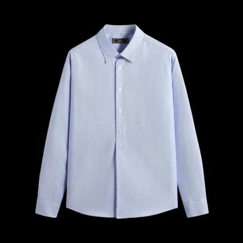 Kith Textured Microstripe Ian Popover Shirt 'Marina'