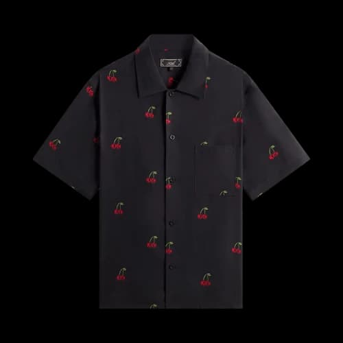 Kith Printed Cherry Cupro Linen Beckham Buttondown 'Black'