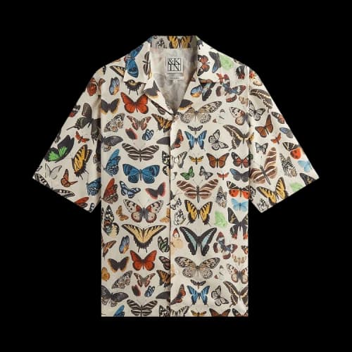 Kith &Kin Butterfly Archive Thompson Camp Collar Shirt 'Sandrift'