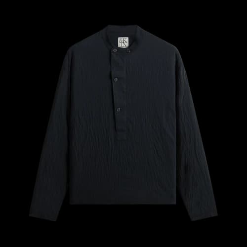 Kith &Kin Wrinkle Cupro Leven Shirt 'Black'