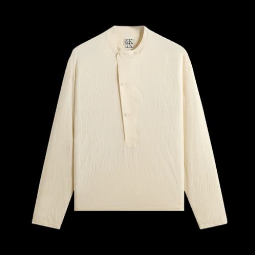 Kith &Kin Wrinkle Cupro Leven Shirt 'Sandrift'