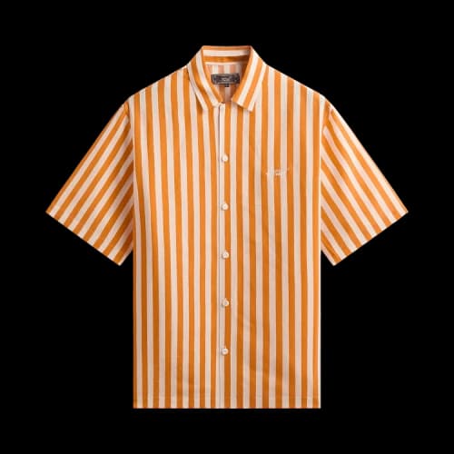 Kith Striped Thompson Camp Collar Shirt 'Tiger'