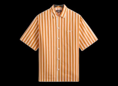 Kith Striped Thompson Camp Collar Shirt Tiger