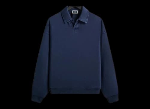 Kith Indigo Micro Fleece Nelson Pullover Dark Indigo