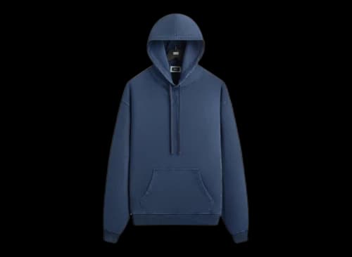 Kith Indigo Micro Fleece Williams III Hoodie Dark Indigo