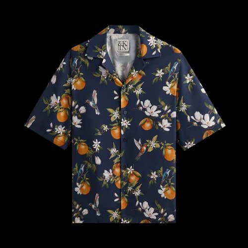 Kith &Kin Citrus Garden Thompson Camp Collar Shirt 'Nocturnal'