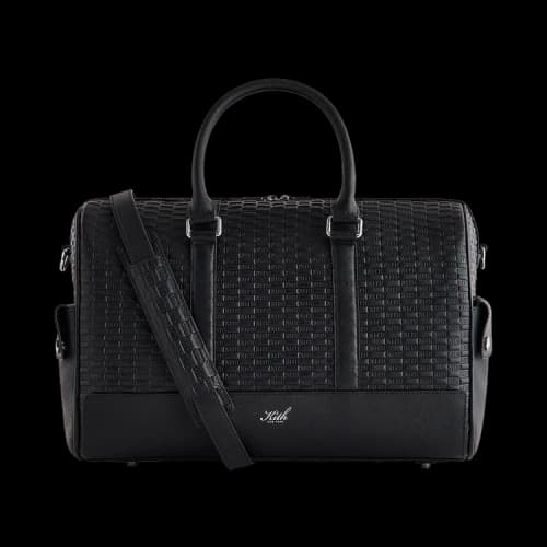 Kith Monogram Leather Explorer Traveler K40 Duffle Bag 'Black'