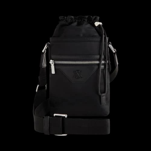 Kith Monogram Nylon Jacquard Drawcord Crossbody 'Black'