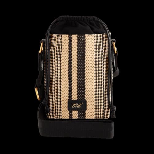 Kith Striped Raffia Drawstring Pouch 'Radiant'