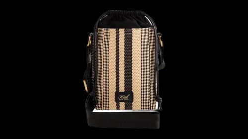 Kith Striped Raffia Drawstring Pouch Radiant