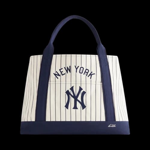 Kith For The New York Yankees Pinstripe Tote Bag 'Sandrift'