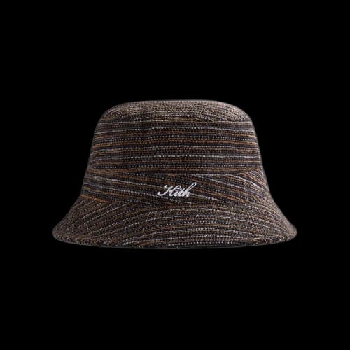 Kith Chenille Stripe Script Bucket Hat 'Ink'