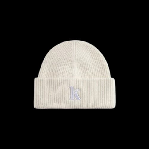 Kith Serif K Cotton Beanie 'Sandrift'