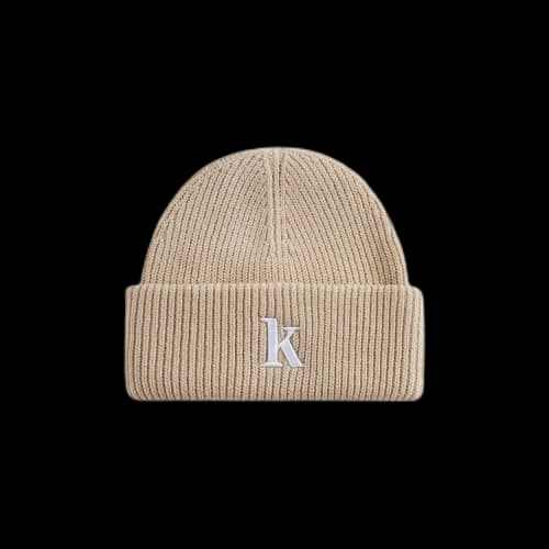 Kith Serif K Cotton Beanie 'Canvas'