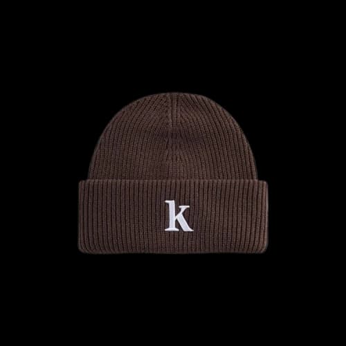 Kith Serif K Cotton Beanie 'Hickory'