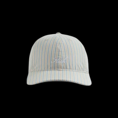 Kith Striped Poplin Cap 'Pebble'