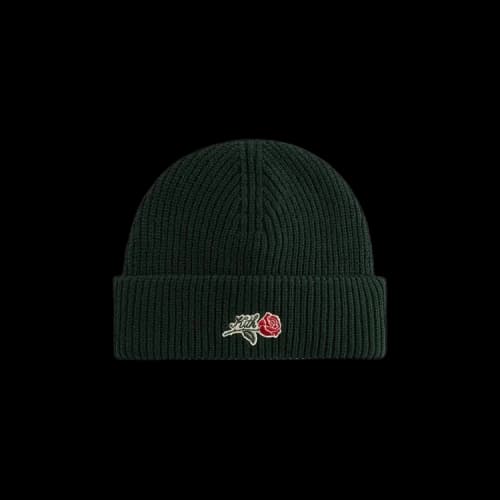 Kith Script Rose Felt Embroidery Cotton Beanie 'Stadium'