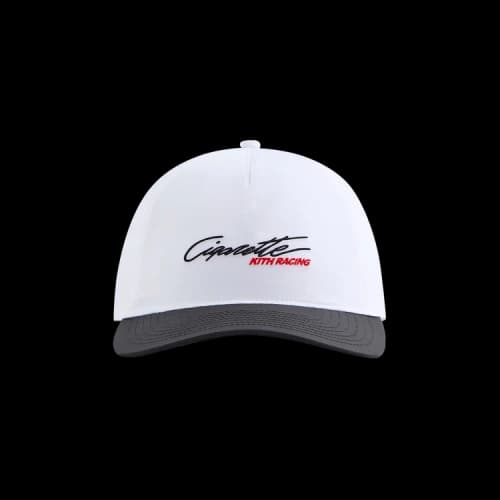 Kith For Cigarette Wrinkle Nylon Bay Low Pinch Crown Snapback 'White'