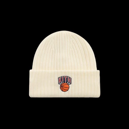 Kith x New Era For The New York Knicks Knit Beanie 'Sandrift'