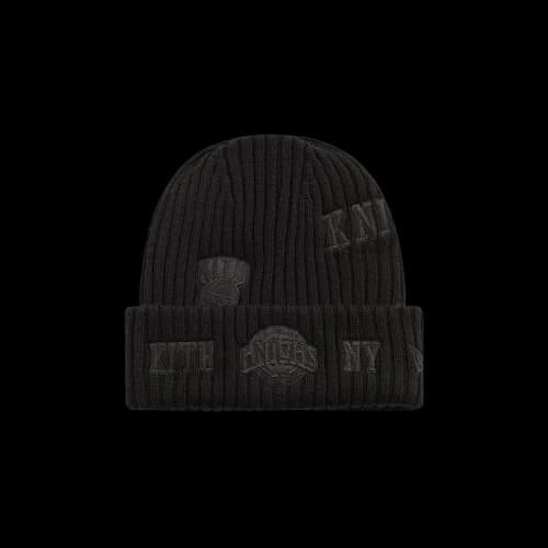 Kith x New Era For The New York Knicks All Over Patches Knit Beanie 'Black'