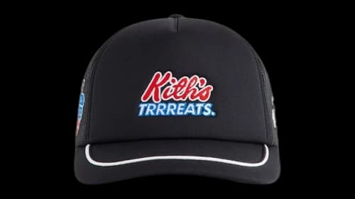 Kith Treats Kellogg’s Frosted Flakes Cereal Tony the Tiger Nolan Trucker Hat Black Beauty