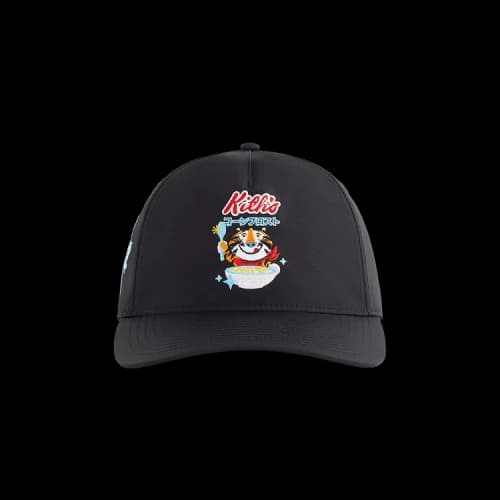 Kith Treats For Kellogg’s Frosted Flakes Cereal & Tony The Tiger Nylon Bay Low Pinch Crown Snapback 'Black'