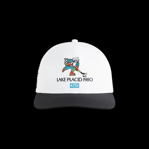 Kith For Olympics Heritage Lake Placid Nylon Bay Low Pinch Crown Snapback 'White'
