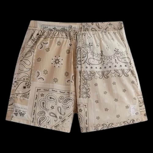 Kith Printed Active Swim Short Deconstructed Bandana 'Canvas'
