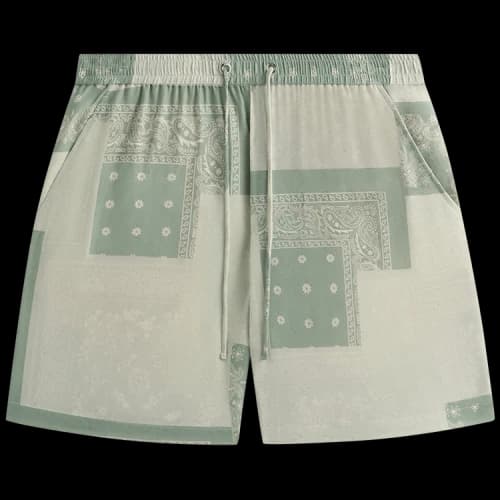 Kith Silk Lyocell Bandana Cedar Short 'Realm'