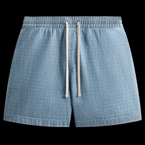 Kith Textured Indigo Weave Cayden Short 'Light Indigo'